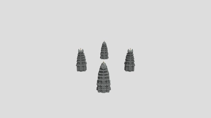 Yadarigutta  Temple 3D Model