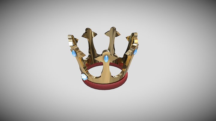 Fantasy Golden Crown 3D Model