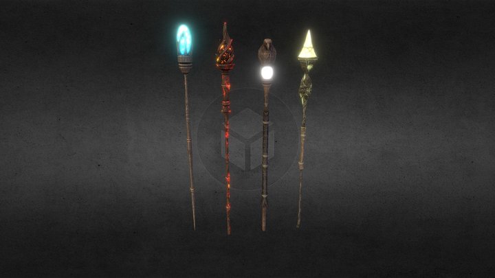 Druid Staff 3D Model