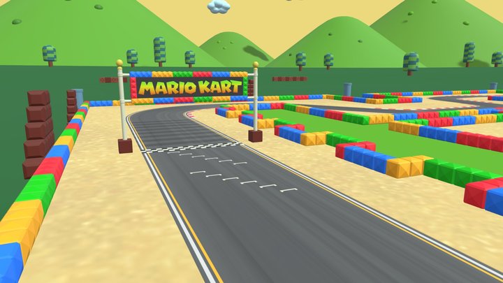 Mario Kart 8 Deluxe - SNES Mario Circuit 3 3D Model