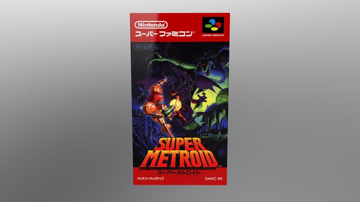 Super Metroid - Super Famicom (SFC) 3D Box 3D Model