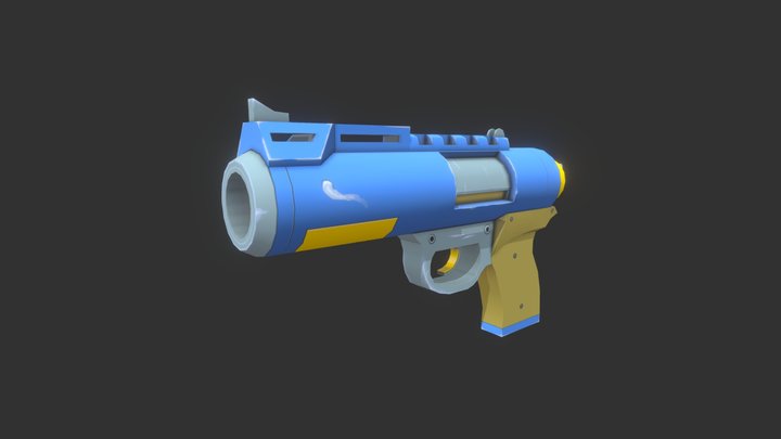 Stylized Gun - Low Poly 3D Model