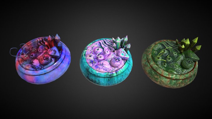 Alien Plants Set 1 – Modello 3D gratuito STL