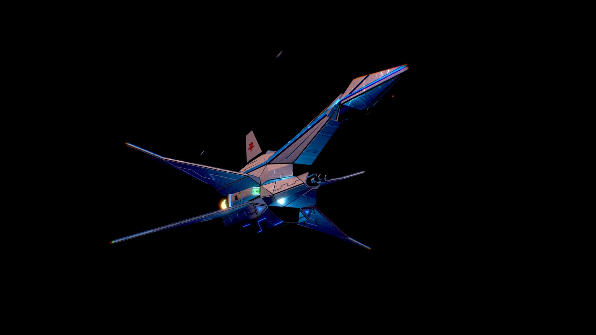 3D model Great Fox - This is a 3D model of the Great Fox. The 3D model is about a jet flying in the sky.