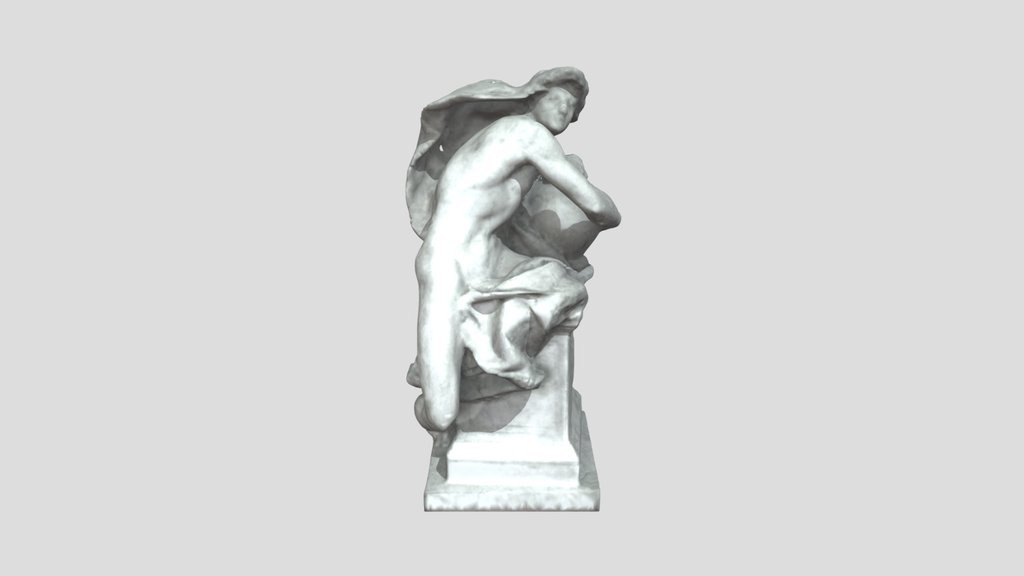 Statue Of A Man With A Watter Vessel