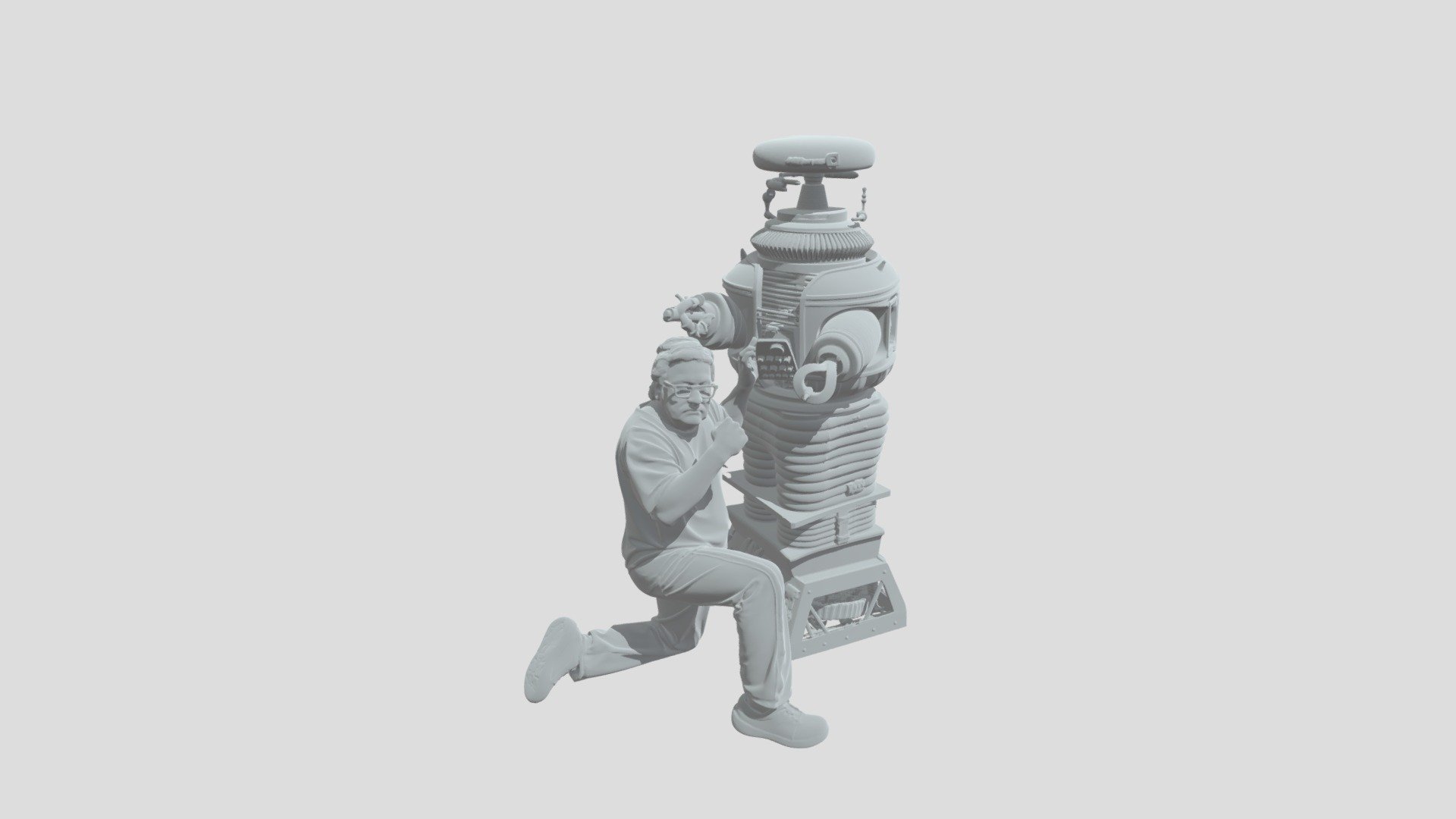timmy and his robot - 3D model by b9guy [71beb87] - Sketchfab