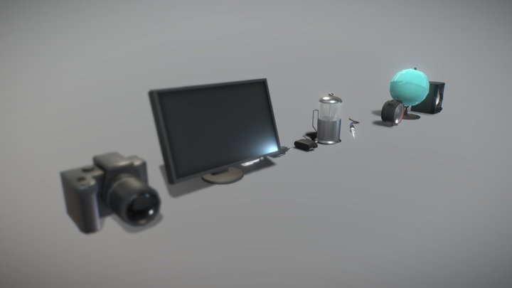 10 random items for draft 3D Model