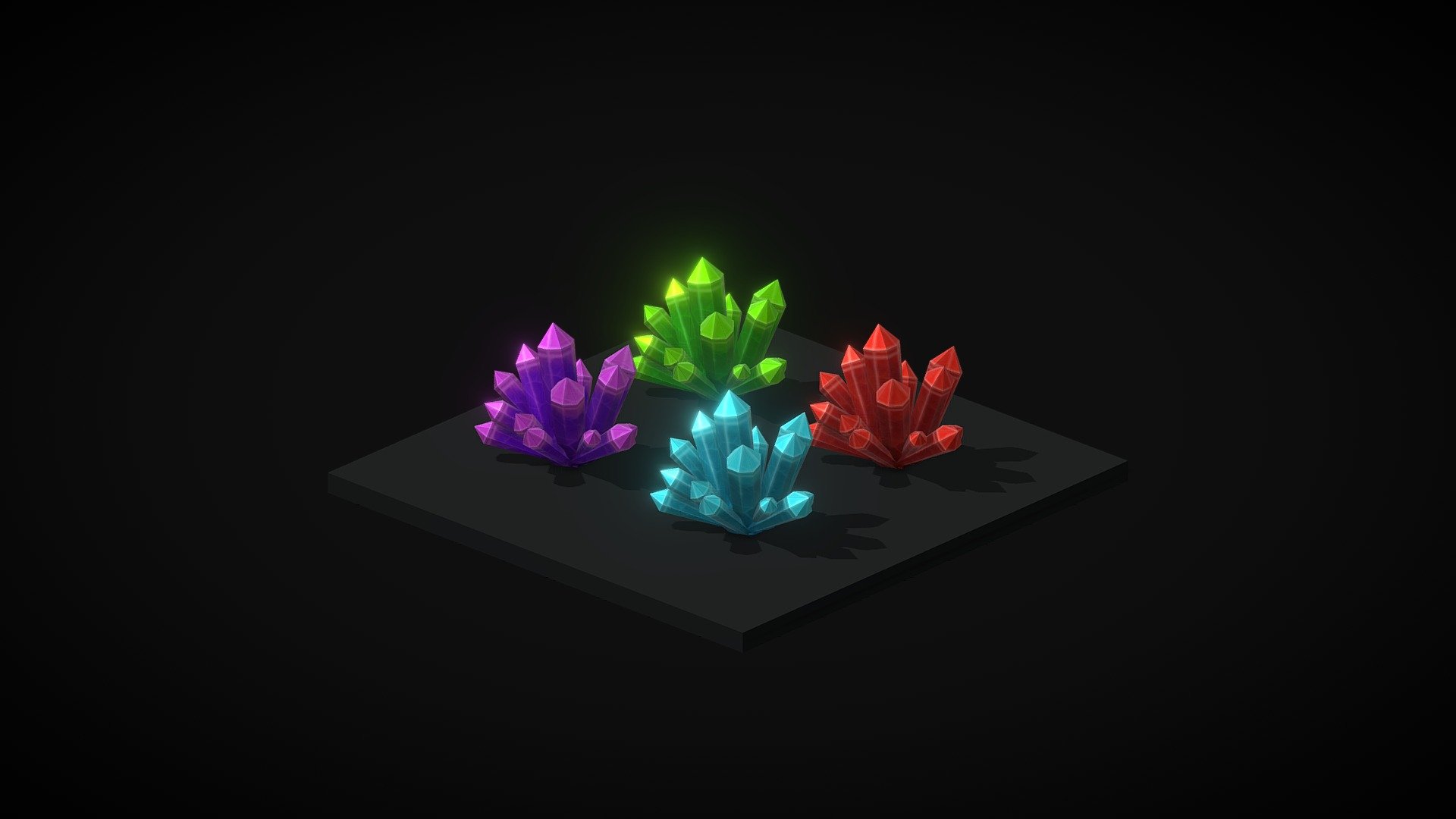 Crystals - 3D model by simister [71bfb78] - Sketchfab