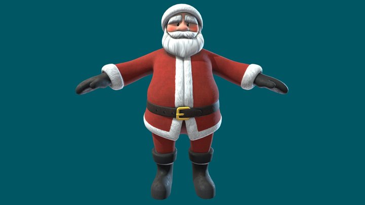 Santa Claus - Rigged Stylized Character 3D Model