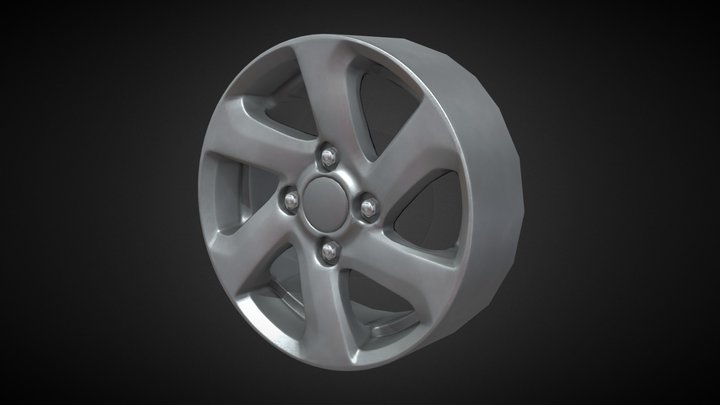 Suzuki Cultus VXL_Alloy Wheel Cap 3D Model