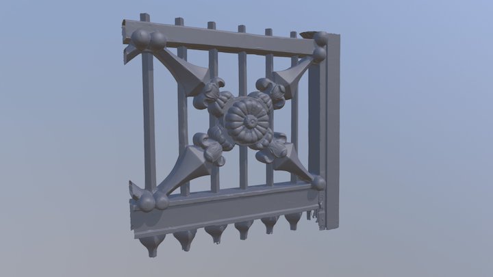 Detail oude houten poort - precisie laserscanner 3D Model