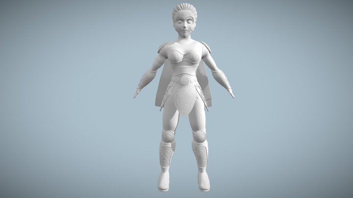 Olympia: The Demigoddess Warrior 3D Model