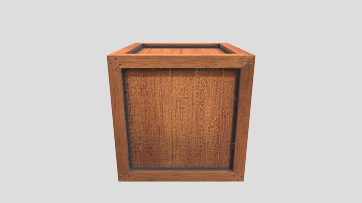 Stylized Low Poly Crates 3D Model