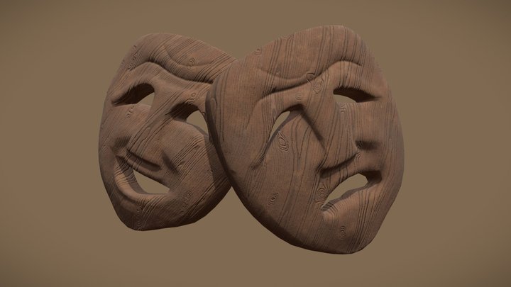 Wooden mask 3D Model