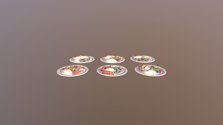 Banquet plates 3D Model