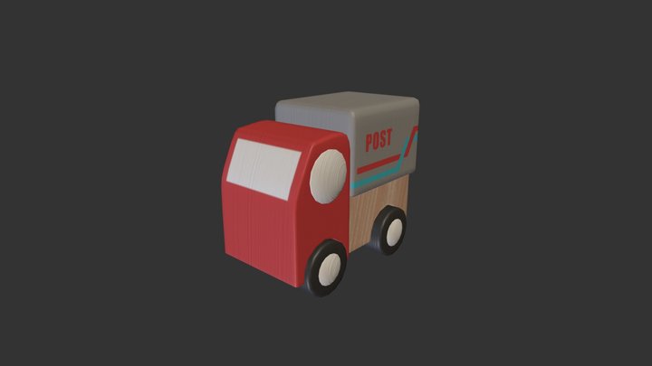 Postal Truck 3D Model