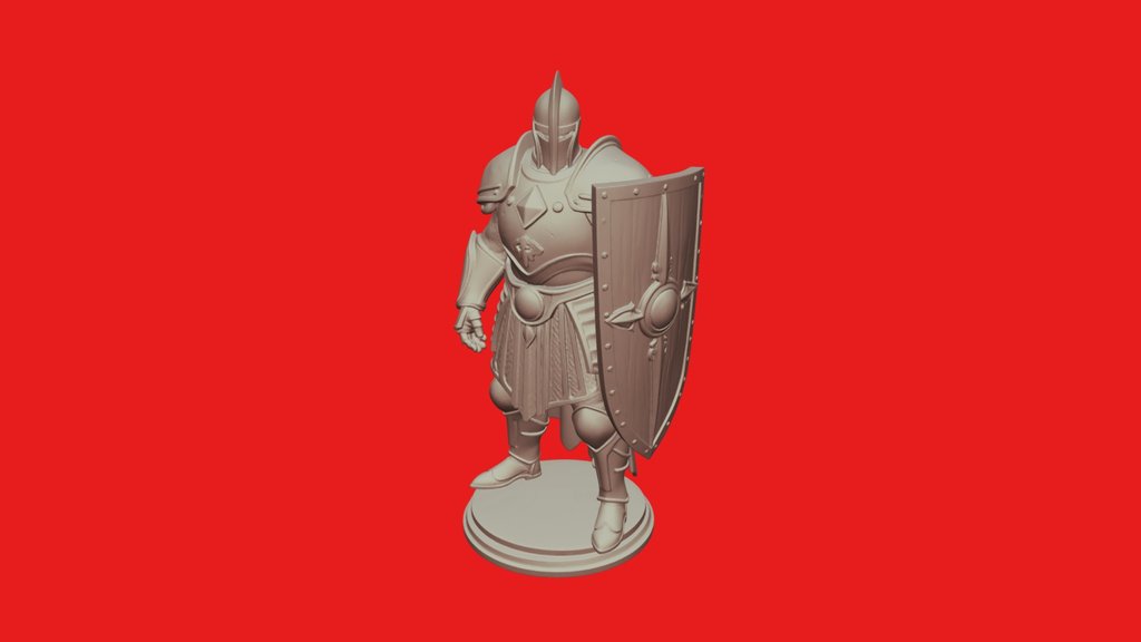 Classic HeroQuest-style, human male knight tank