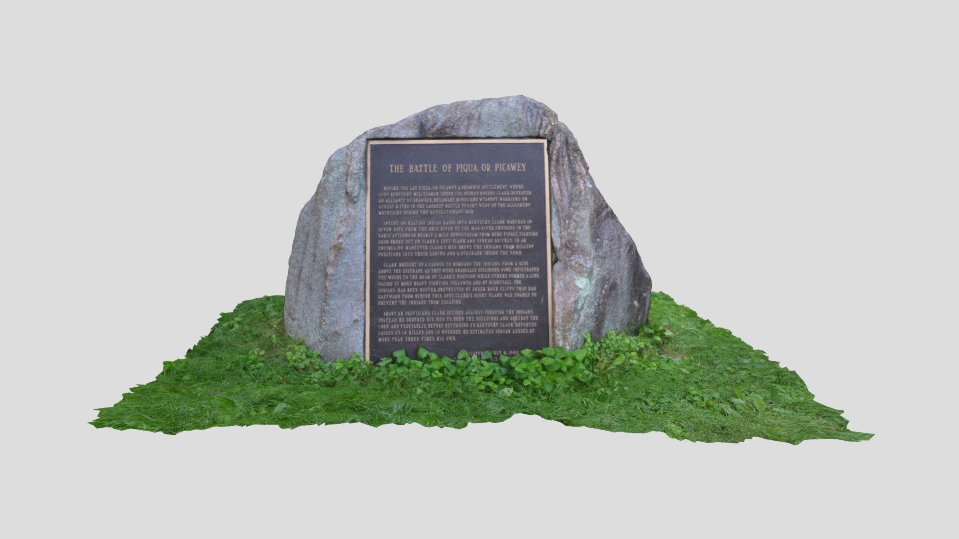 Bronze plaque--the Battle of Piqua or Picawey