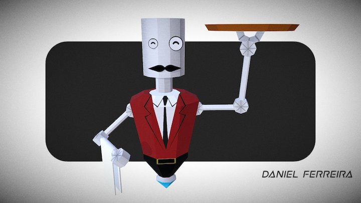 Robot Waiter 3D Model