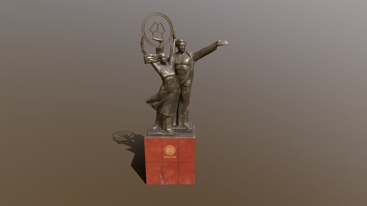 潍柴同心雕塑 3D Model