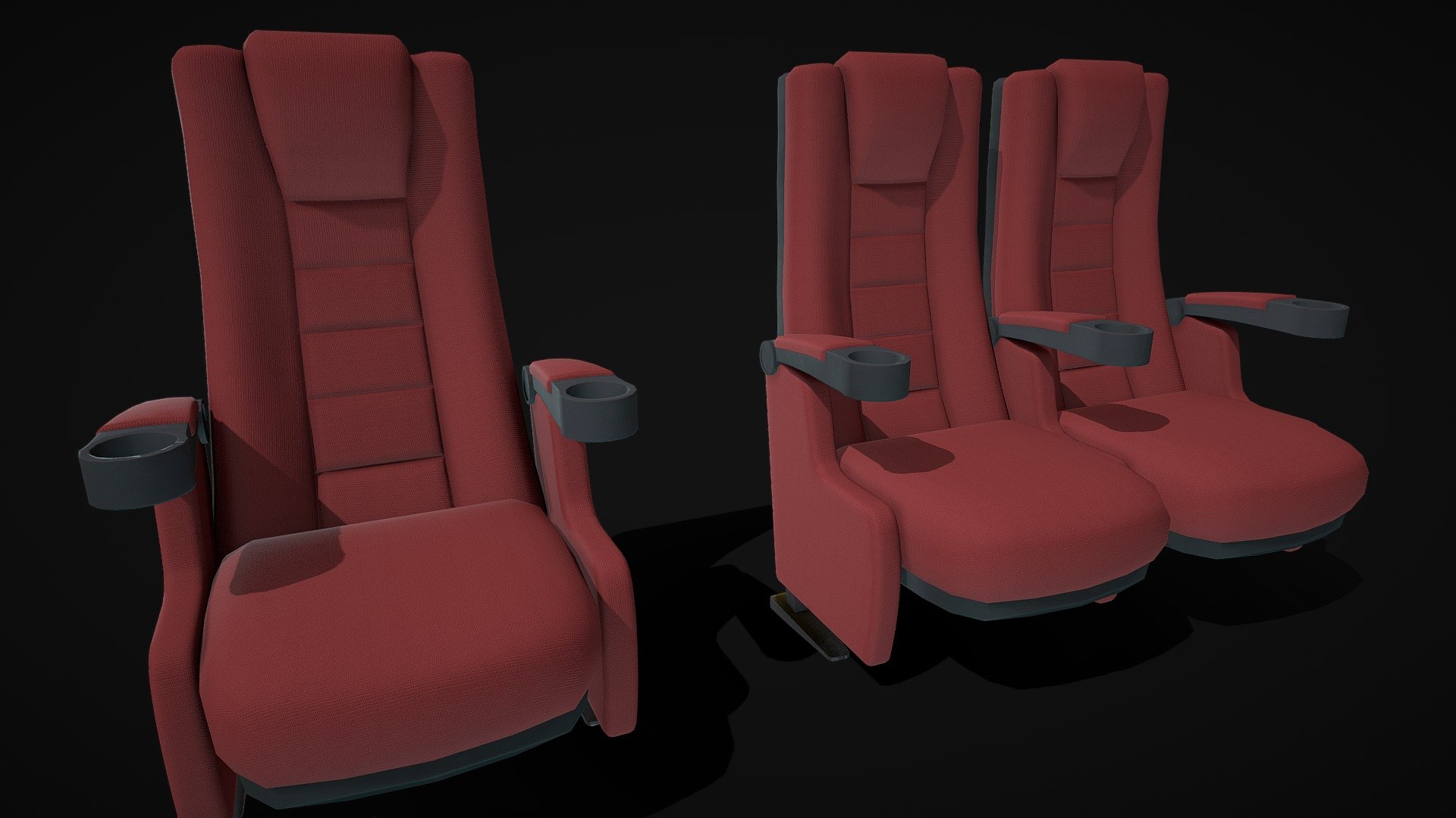 Cinema Chairs Buy Royalty Free 3D model by AVRcontent [71cbc48