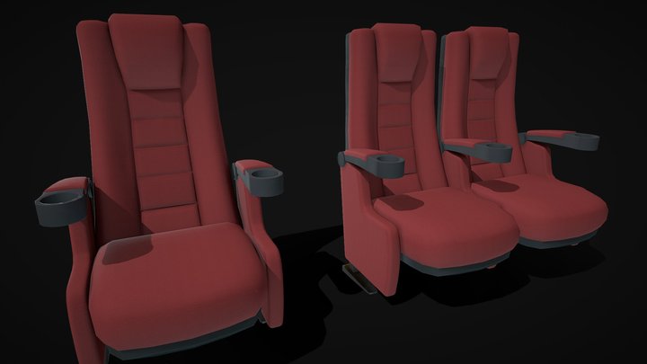 Cinema Chairs 3D Model