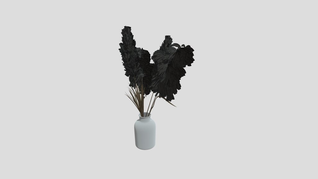 Vase With Dried Flowers