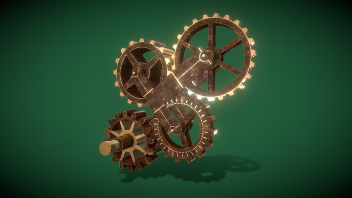 Wooden Gear 3D Model