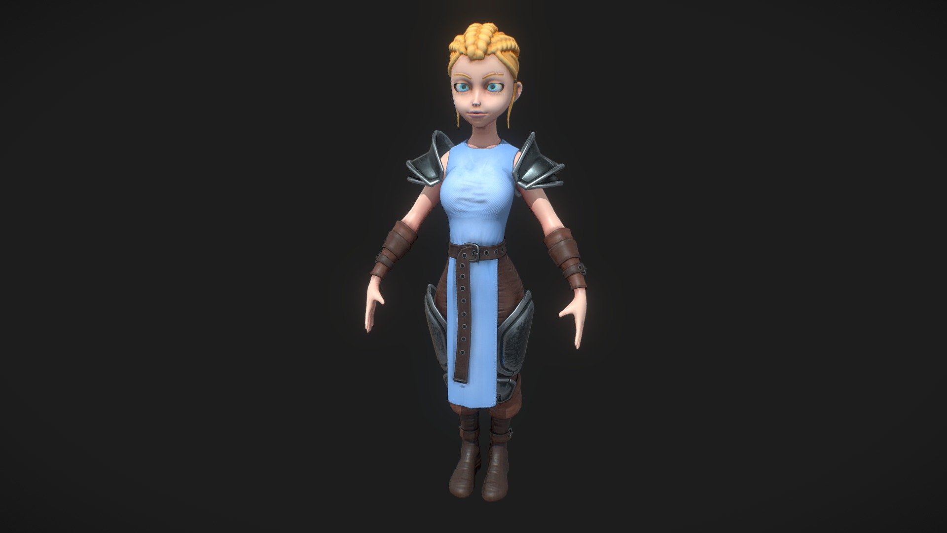 Female Warrior 3d Model By Hassan Bassassi Hassan Bassassi