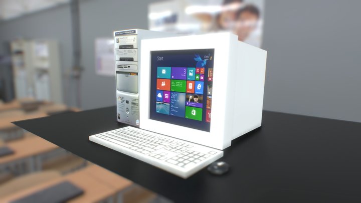 Retro PC 3D Model