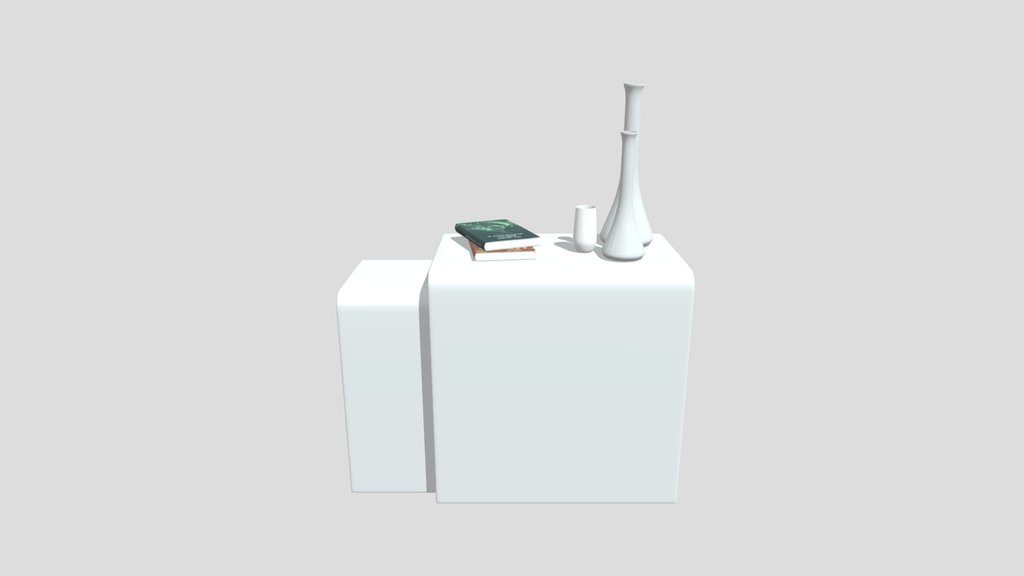 Glass Side Table With Decoration