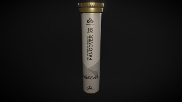 Hangover Tabs Container 3D Model