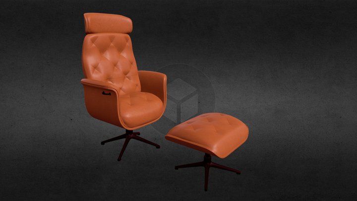 Armchair_with_footrest 3D Model