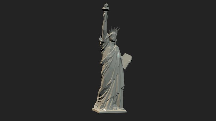 Statue of Liberty, low-poly version. 3D Model