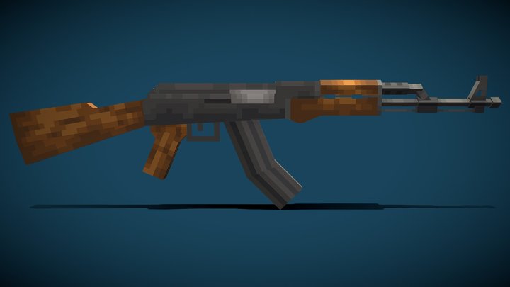 ak47 low poly 3D Model