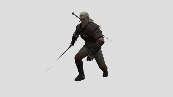 Fortnite Geralt de Rivia (ADVANCED RIG) 3D Model