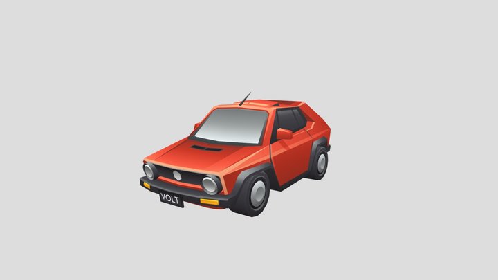 Cartoon Car Study - #Drive - Das Holzwagen 3D Model