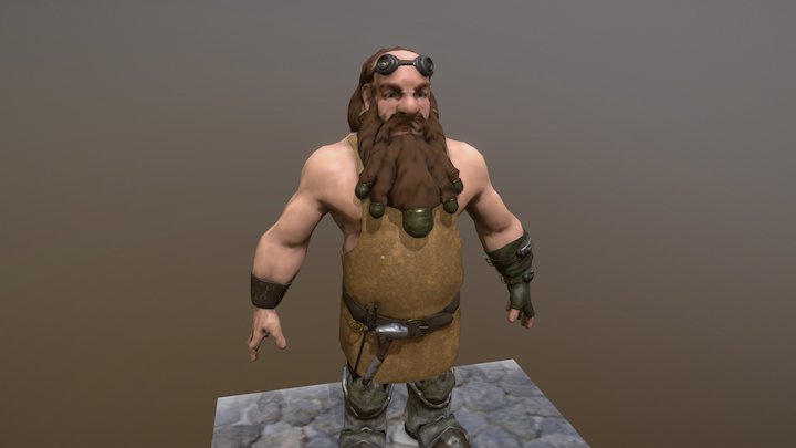 Blacksmith Dwarf 3D Model