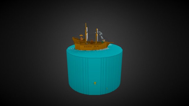 SHIP Heart of Sea- BakeExport [MagicaVoxel] 3D Model