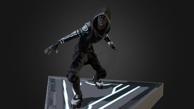 Shadowrun Assassin 3D Model