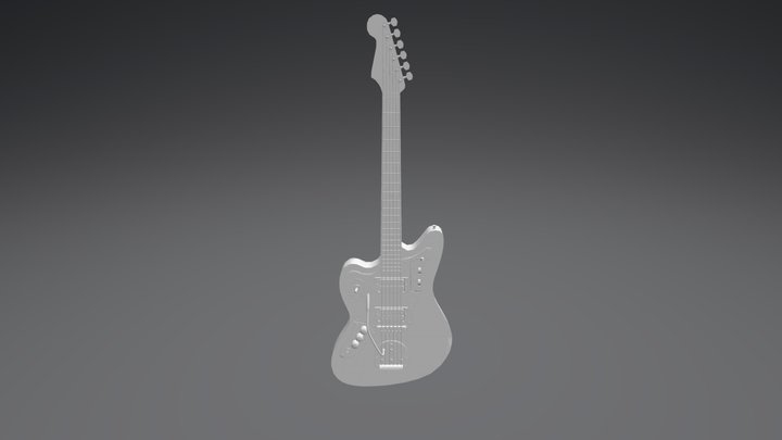 Fender Kurt Cobain Signature Jaguar Guitar 3D Model