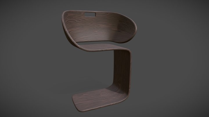 Lamed chair Rodolphe Pauloin 3D Model