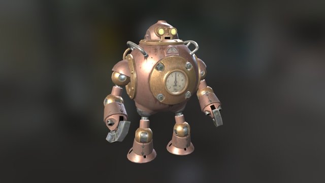 Steampunk Robot 2 3D Model
