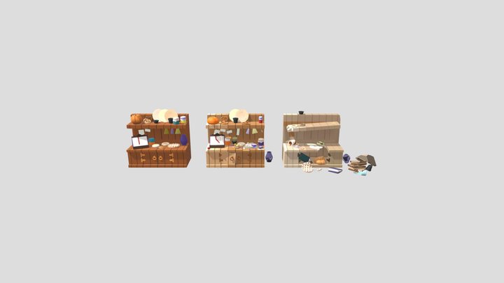 Kitchen Cabinet 3D Model