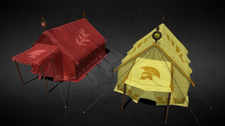Roman Tents 3D Model