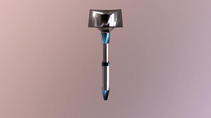 Sci fi hammer (low poly) 3D Model