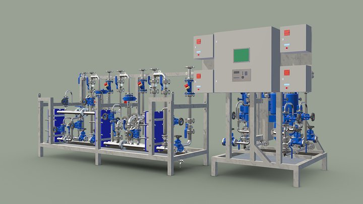 Chemicals production skids - 3D CAD Model 3D Model