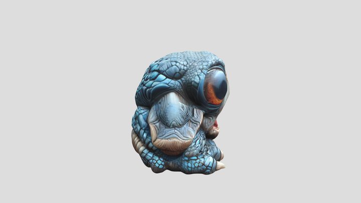 Scared turtle 3D Model