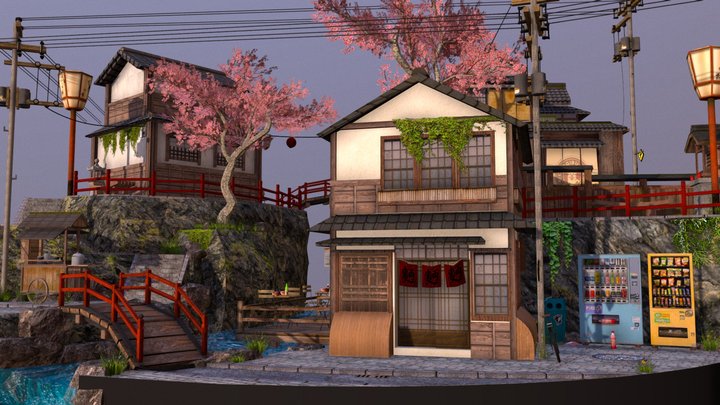 Kyoto Cityscene 3D Model