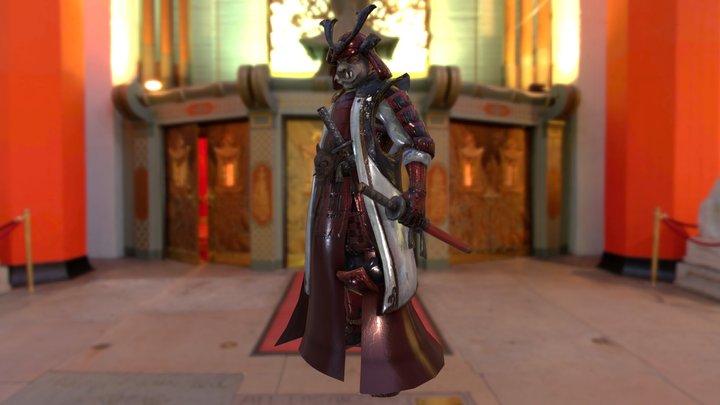 Human Male Samurai 3D Model